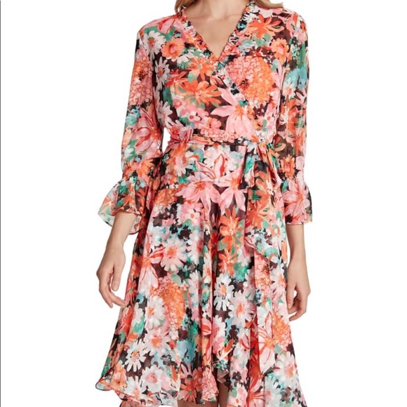 Tahari Dresses & Skirts - 🚨SOLD🚨Tahari //  NWT Floral Faux Wrap Long